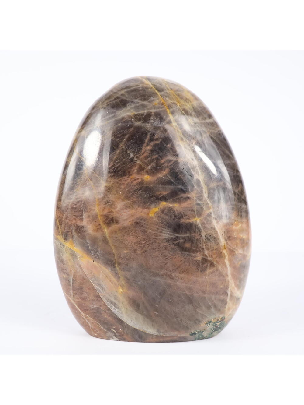 Peach Moonstone Freeform 4" Carving Crystal House Decor Display 0167